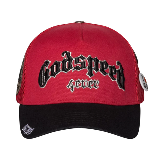 Godspeed Forever Trucker Hat (Red/Black)