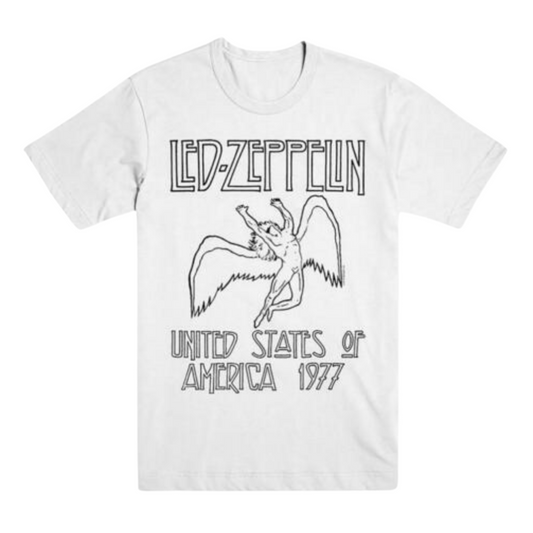 Led Zeppelin Vintage Style USA 77 Graphic T-Shirt