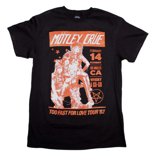 Motley Crue Vintage Style Whiskey A Go Go Graphic T-Shirt