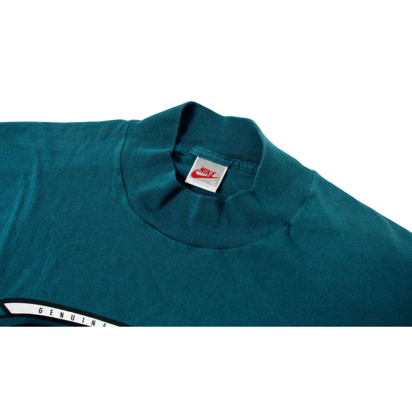 Vintage Nike Mock Neck Long Sleeve T-Shirt (Turquoise)