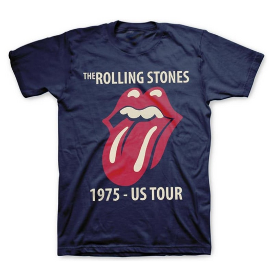 Rolling Stones 1975 US Tour Vintage Style Graphic T-Shirt
