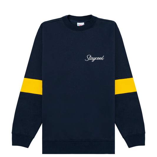 Staycoolnyc Collegiate Sweatshirt (Navy/Yellow)