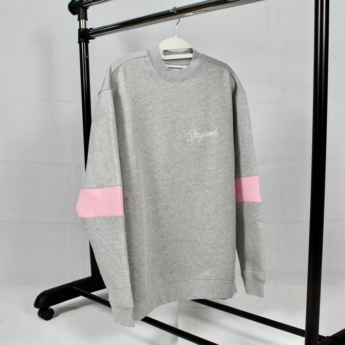 Staycoolnyc Collegiate Sweatshirt (Grey/Pink)